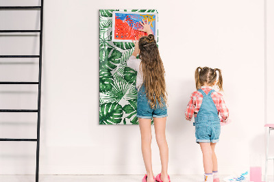 Tableau magnétique pour magnets Feuilles de plantes Monstera