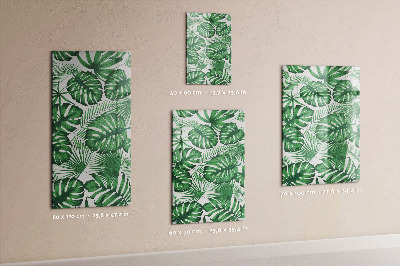 Tableau magnétique pour magnets Feuilles de plantes Monstera