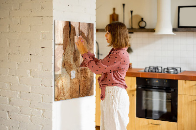 Tableau aimanté décoration Bois naturel
