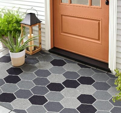 Paillasson extérieur Géométrie hexagone