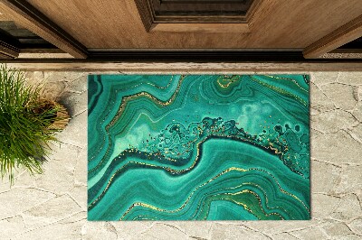 Paillasson extérieur Marbre aux nuances de turquoise