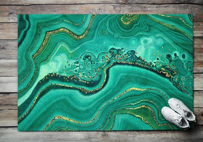 Paillasson extérieur Marbre aux nuances de turquoise