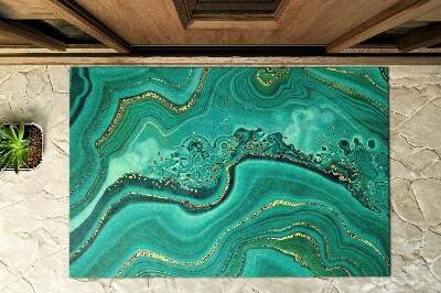 Paillasson extérieur Marbre aux nuances de turquoise
