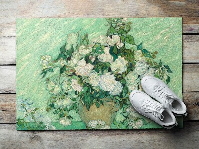 Paillasson extérieur Roses à la manière de van gogh