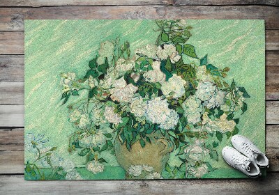 Paillasson extérieur Roses à la manière de van gogh