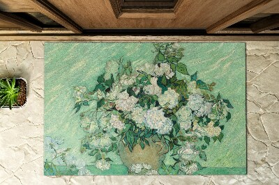 Paillasson extérieur Roses à la manière de van gogh