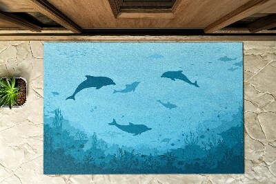 Paillasson extérieur Dauphins dans l'océan