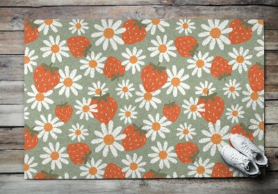 Paillasson extérieur Marguerites et fraises