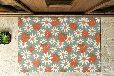 Paillasson extérieur Marguerites et fraises