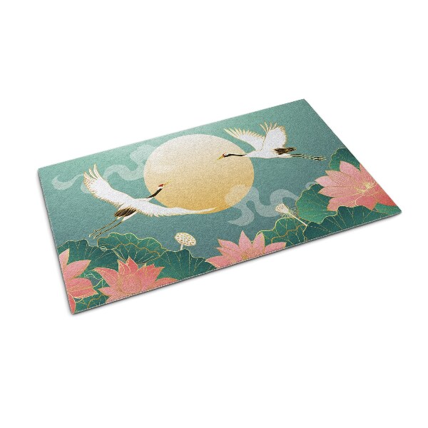 Paillasson extérieur Fleurs et oiseaux