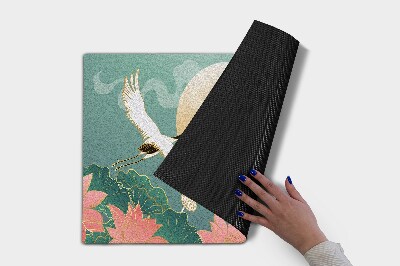 Paillasson extérieur Fleurs et oiseaux