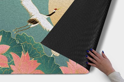 Paillasson extérieur Fleurs et oiseaux