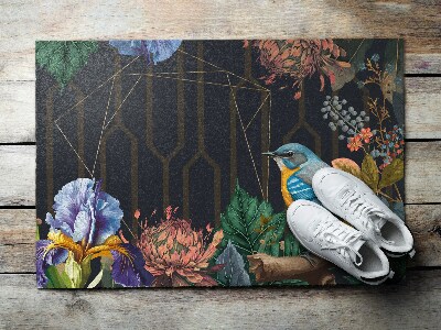 Paillasson extérieur Oiseau fleur