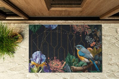 Paillasson extérieur Oiseau fleur