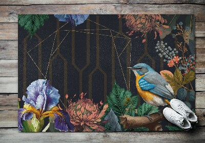 Paillasson extérieur Oiseau fleur