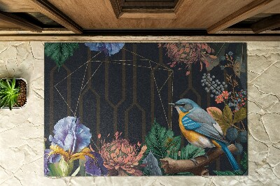 Paillasson extérieur Oiseau fleur