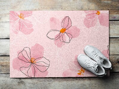 Paillasson extérieur Fleurs roses