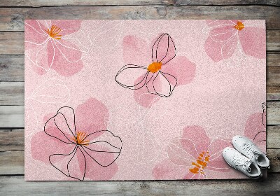 Paillasson extérieur Fleurs roses