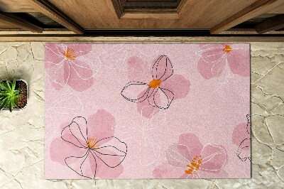 Paillasson extérieur Fleurs roses