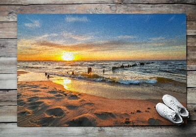 Paillasson extérieur Coucher de soleil sur la plage