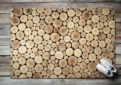 Paillasson extérieur Un tas de bois