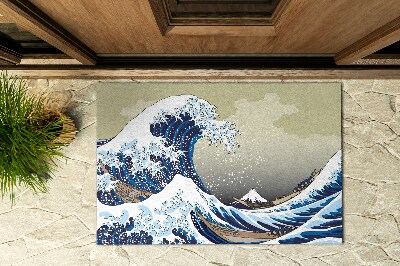 Paillasson extérieur Tsunami de kanagawa