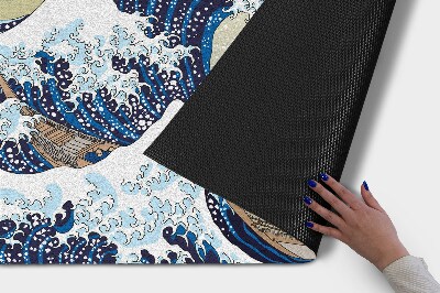 Paillasson extérieur Tsunami de kanagawa