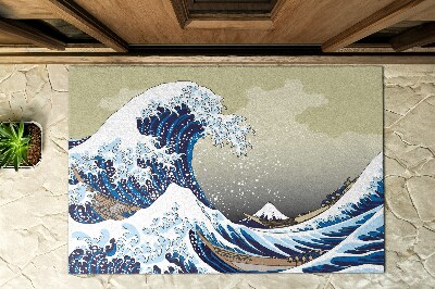 Paillasson extérieur Tsunami de kanagawa