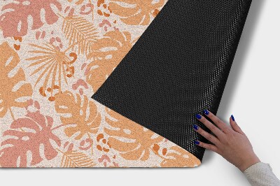 Paillasson extérieur Motif de feuille de monstera