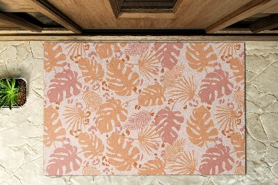 Paillasson extérieur Motif de feuille de monstera