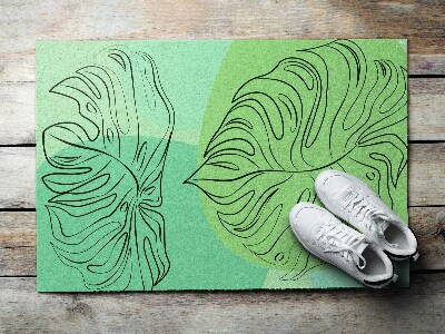 Paillasson extérieur Monstera vert