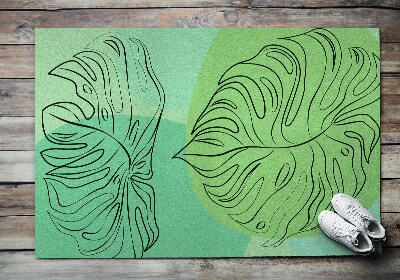 Paillasson extérieur Monstera vert