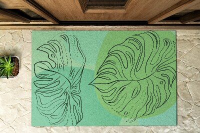 Paillasson extérieur Monstera vert