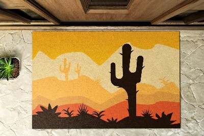 Paillasson extérieur Cactus dans le désert