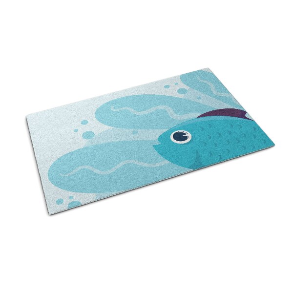 Paillasson extérieur Poisson bleu