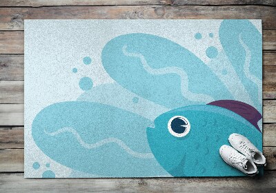 Paillasson extérieur Poisson bleu