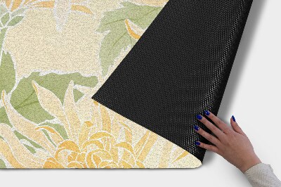 Paillasson extérieur Chrysanthèmes jaunes