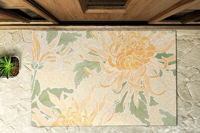 Paillasson extérieur Chrysanthèmes jaunes