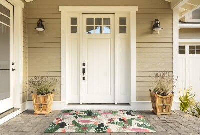 Paillasson extérieur Oiseaux flamants roses