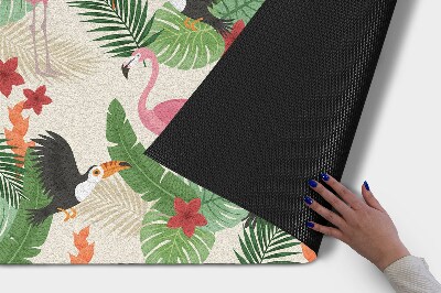 Paillasson extérieur Oiseaux flamants roses