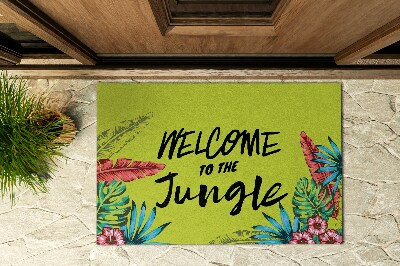 Paillasson extérieur Inscription bienvenue dans la jungle