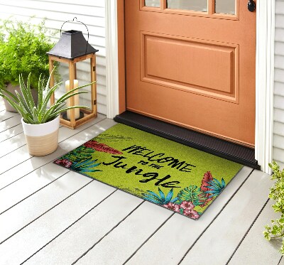 Paillasson extérieur Inscription bienvenue dans la jungle