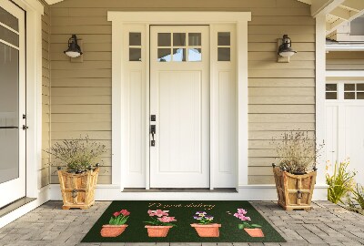 Paillasson extérieur Plantes en pot