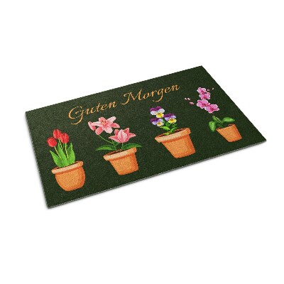 Paillasson extérieur Fleurs dans un pot