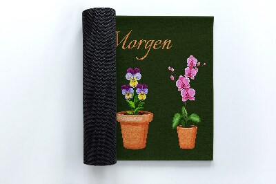 Paillasson extérieur Fleurs dans un pot