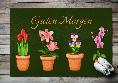 Paillasson extérieur Fleurs dans un pot