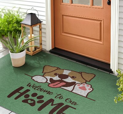 Paillasson extérieur Bienvenue à la maison, chien