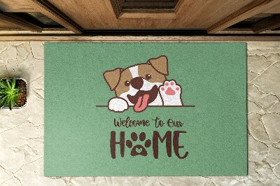 Paillasson extérieur Bienvenue à la maison, chien