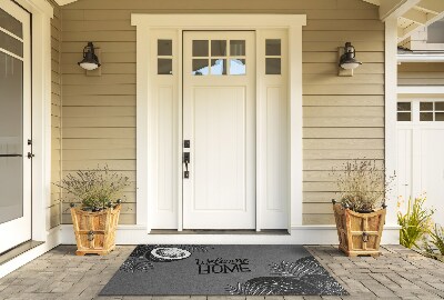 Paillasson extérieur Bienvenue chez vous tropical