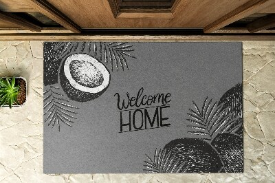 Paillasson extérieur Bienvenue chez vous tropical